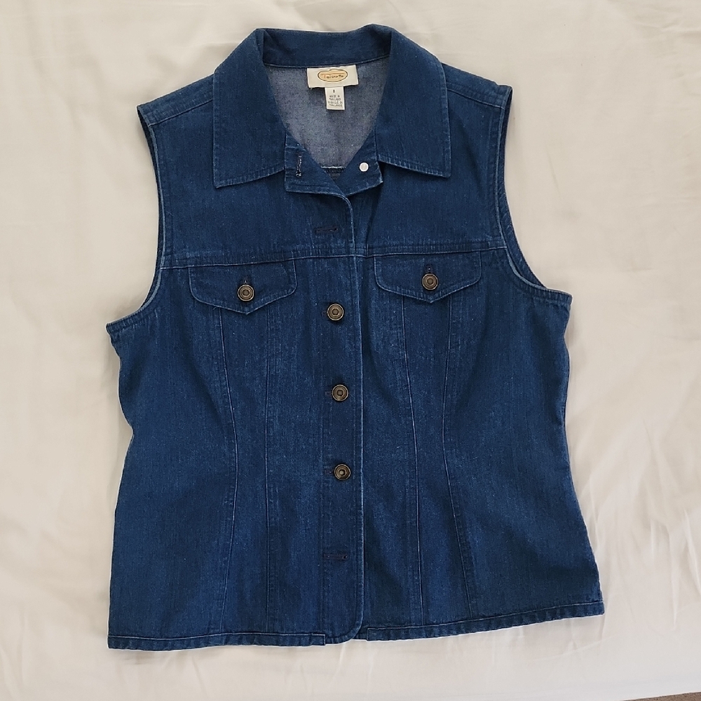 Blue Denim Sleeveless Vest